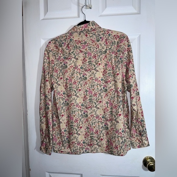 OXFORD SHIRT CO. Womens 100% Cotton Floral Liberty Long SleeveShirt Sz 10 - Picture 10 of 12